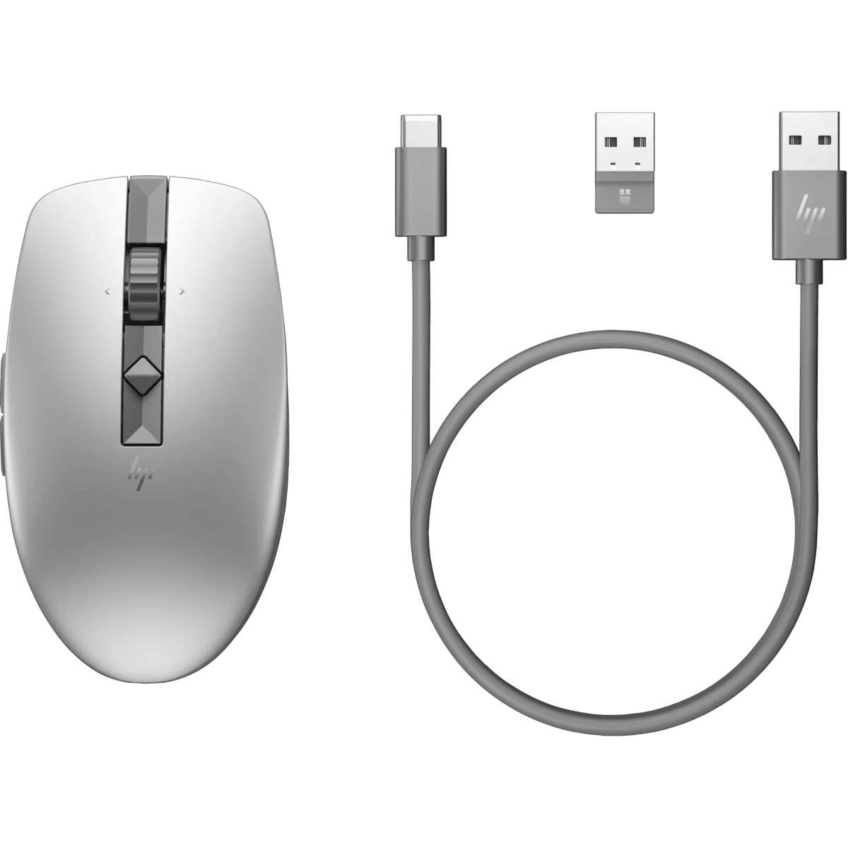 Mouse Inalámbrico Hp 710 Plata Silencioso Recargable 6E6F1AA